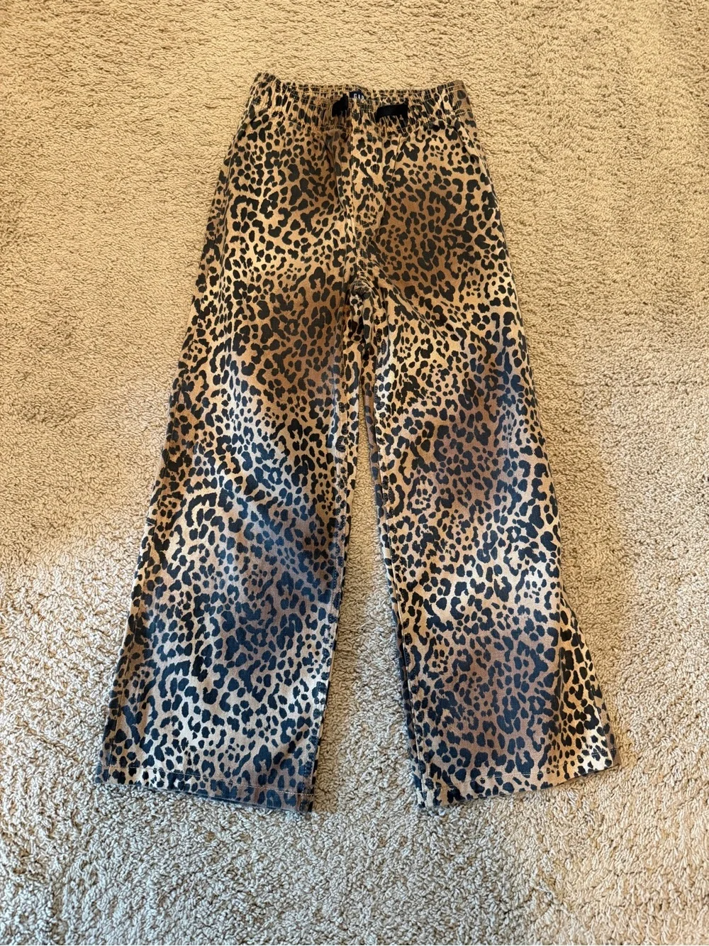 GAP Kids Leopard-Print Wide Leg Bottoms - Brown & Black
